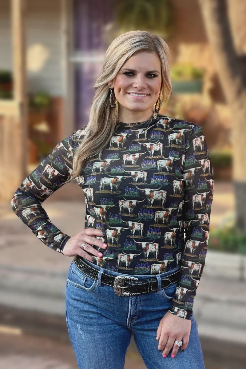 Somewhere in Texas Mesh Top