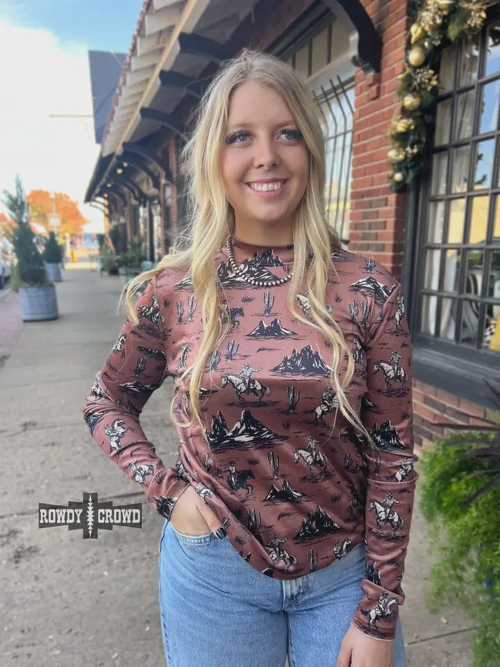 Buck &#39;em Velvet Top - extra large only