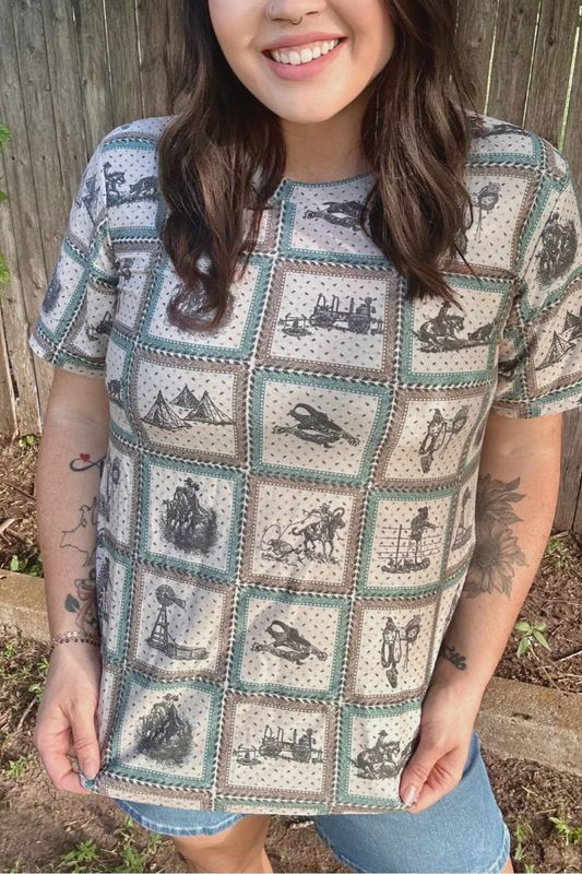 Western World Crew Neck Tee