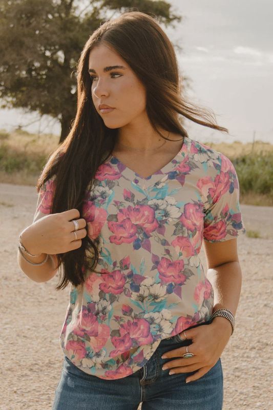 Life Is a Flower V-Neck Tee