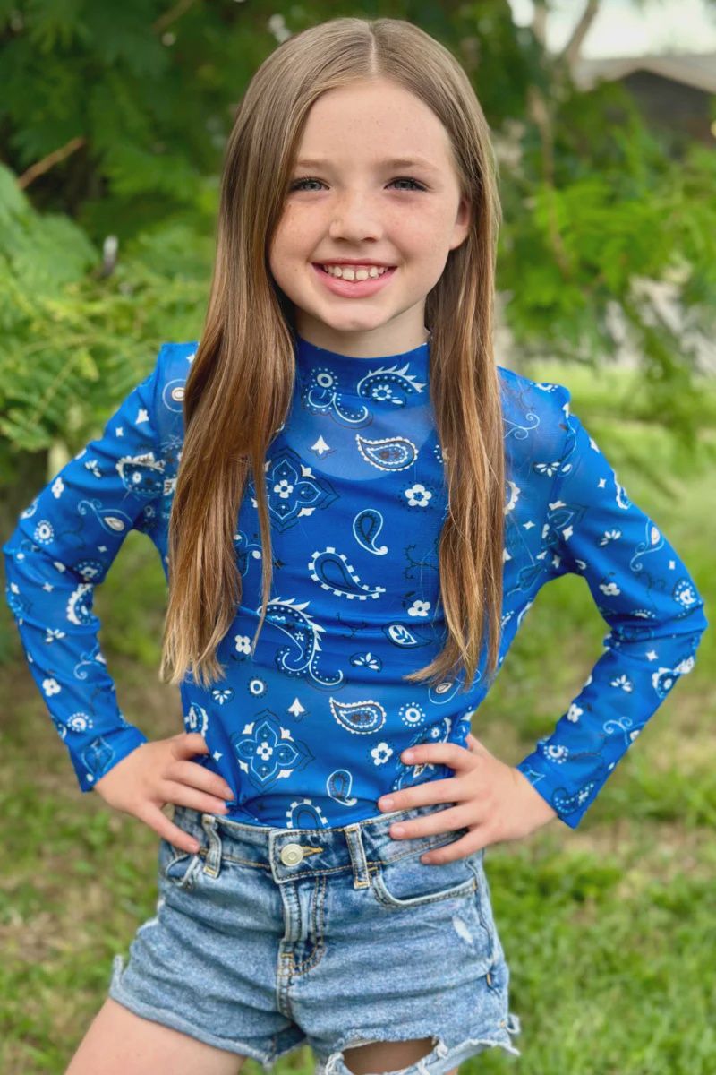Bandana Babe Blue Mesh - Kids