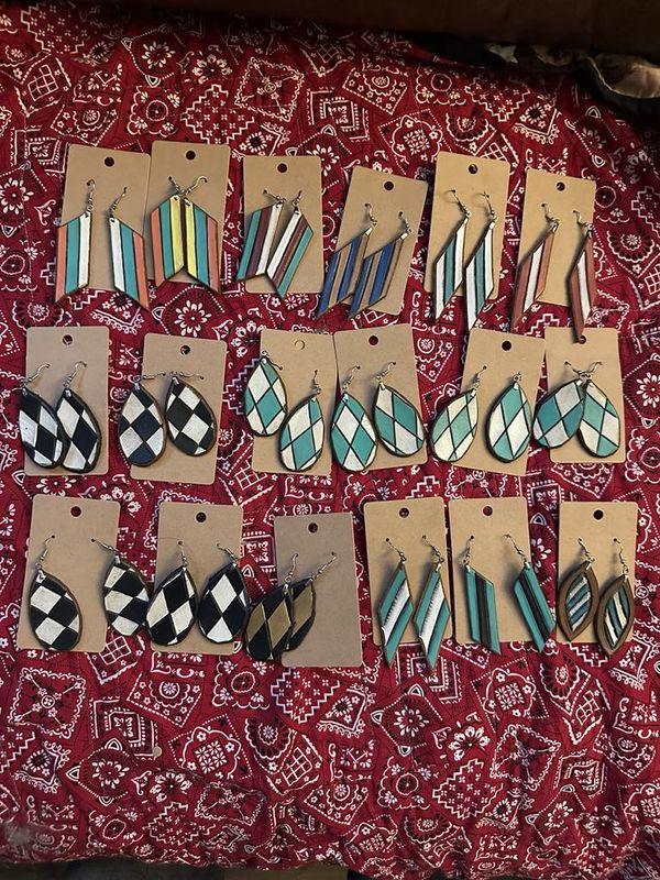 Handcrafted Leather Earrings