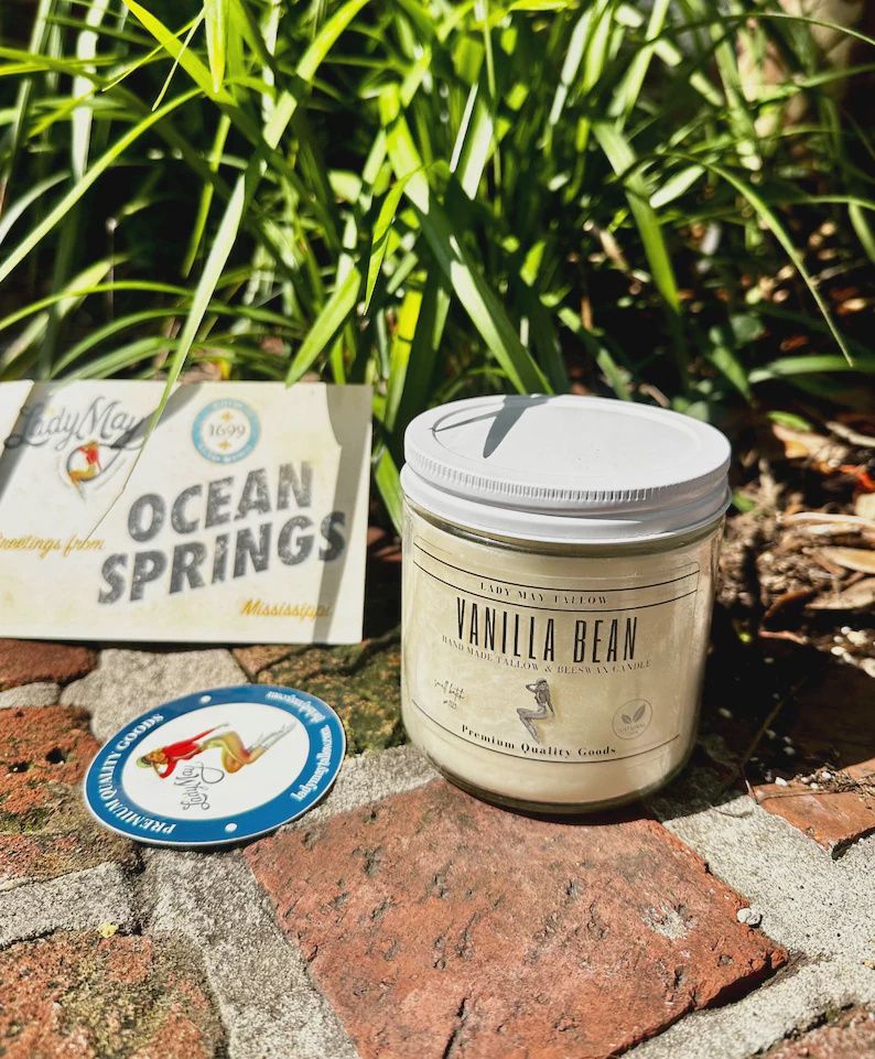 Clean Burning Vanilla Tallow and Beeswax Candle