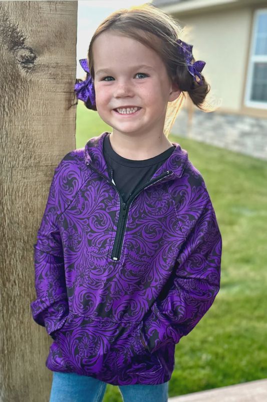 Tailgate Party Pullover Purple/Black - Youth Sizes