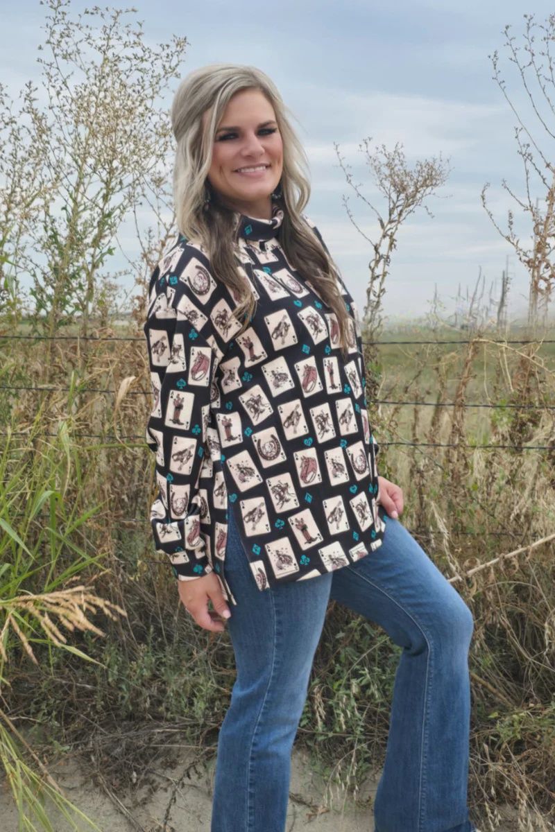 Luck of the Brand Mock Turtle Neck Pullover