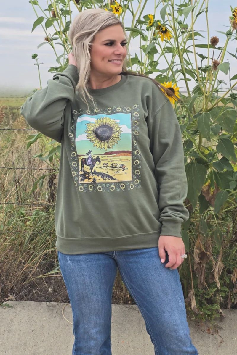 Sunflowers in the Draw Sweatshirt