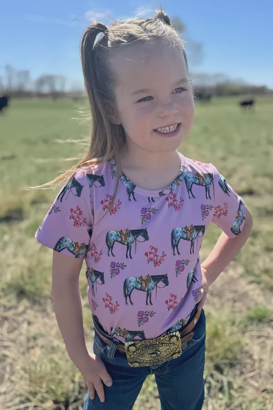 Old Town Road Tee in Pink 6/12 mo infants