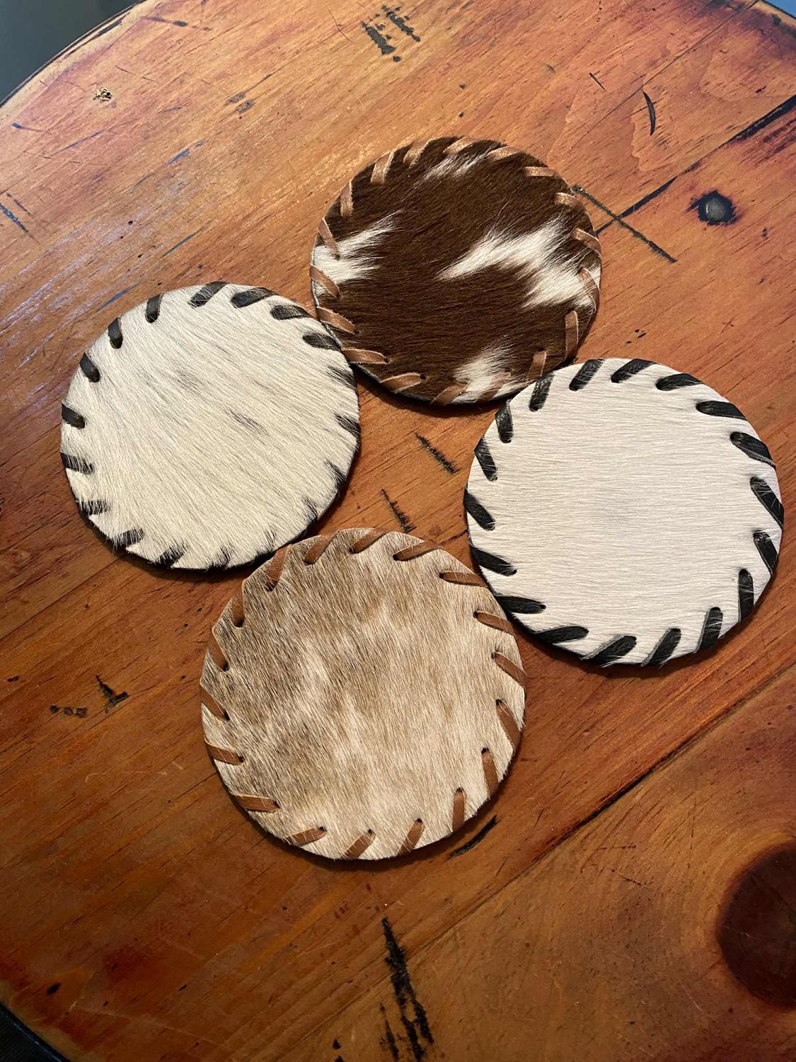 Cowhide Coasters