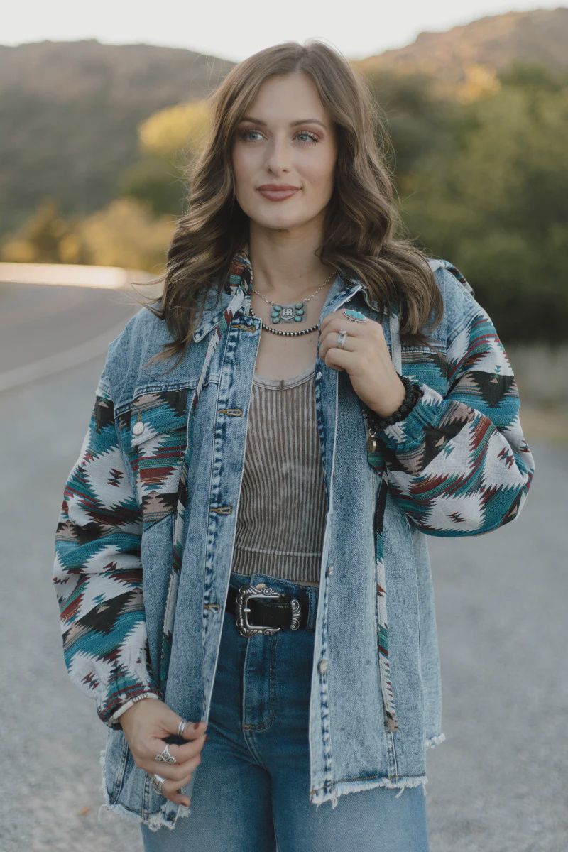 Southern Roots Denim Shacket
