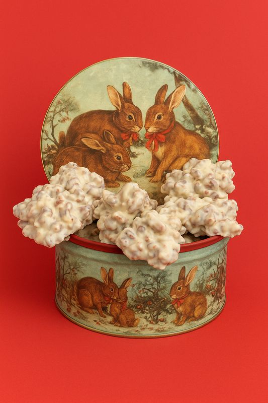 White Chocolate Pecan and Cranberry Clusters