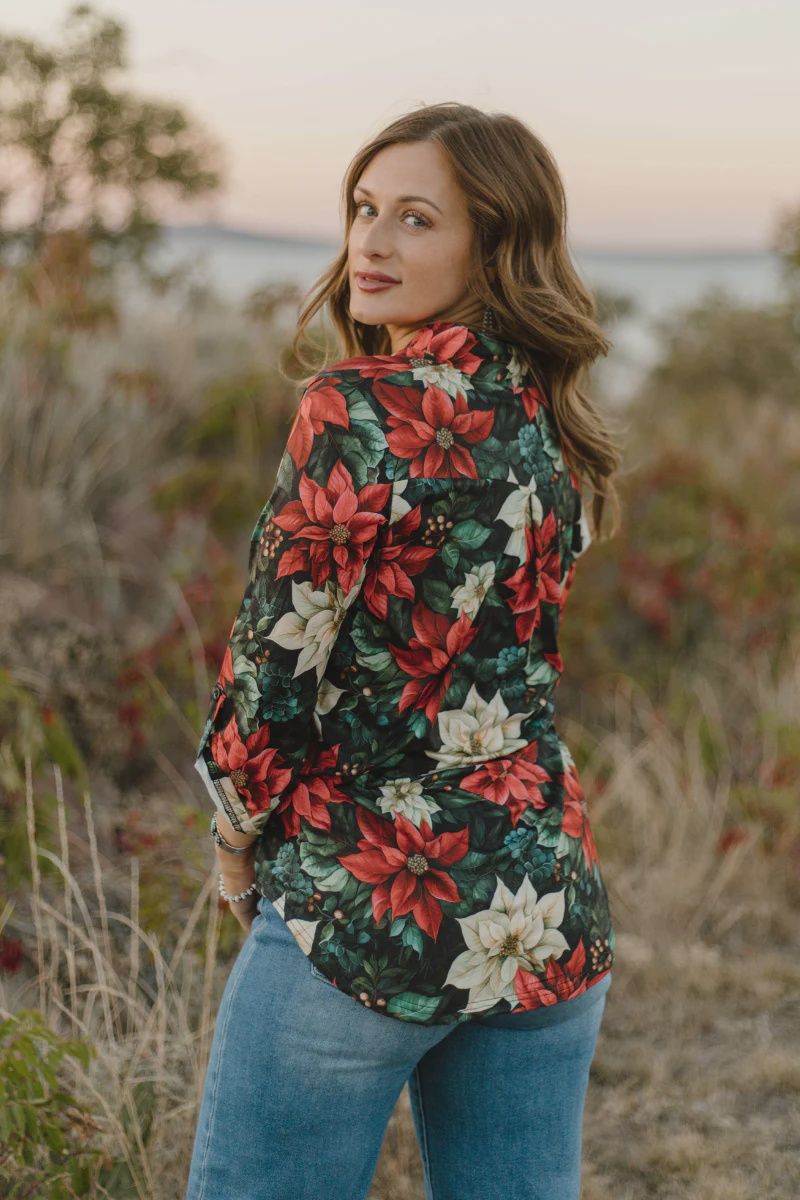 Poinsettia Season Top