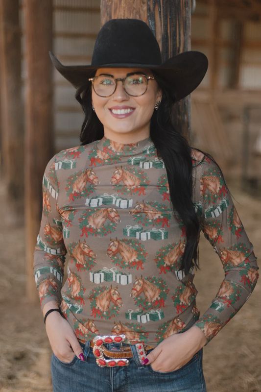 Ribbons On The Range Mesh Top