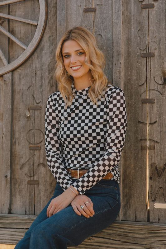 Round the Track Mesh Top