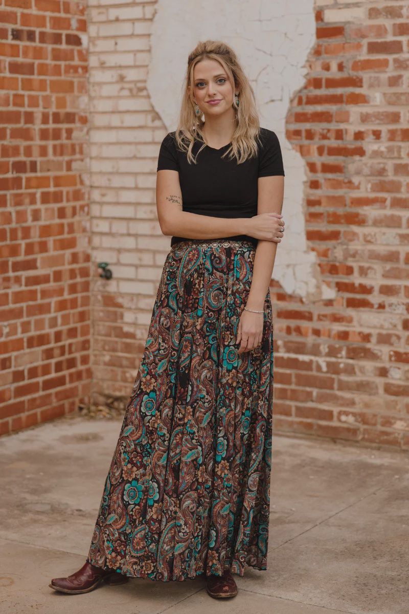 Sagebrush Swirl Maxi Skirt