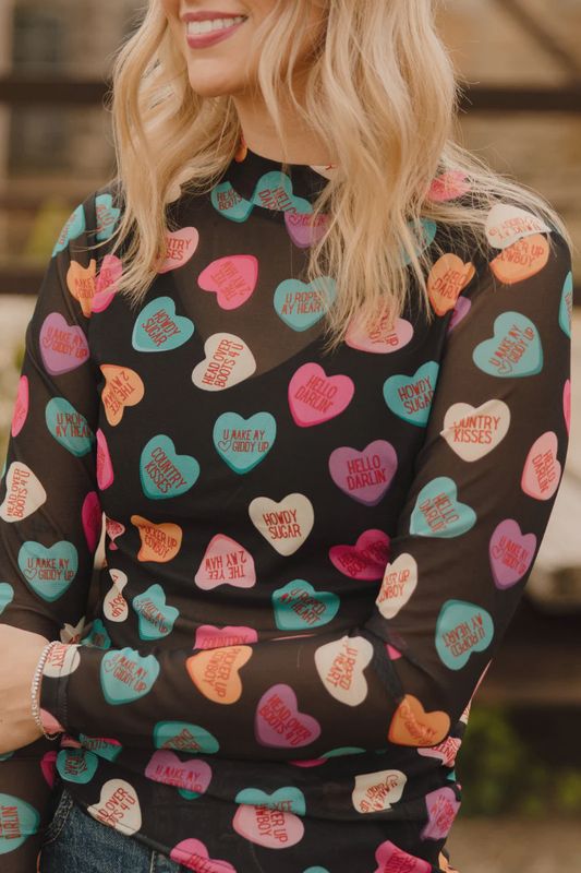 Cowboy Sweetheart Mesh Top