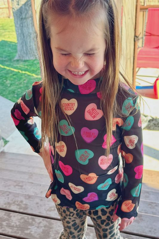 Cowboy Sweetheart Mesh Top - Youth Sizes