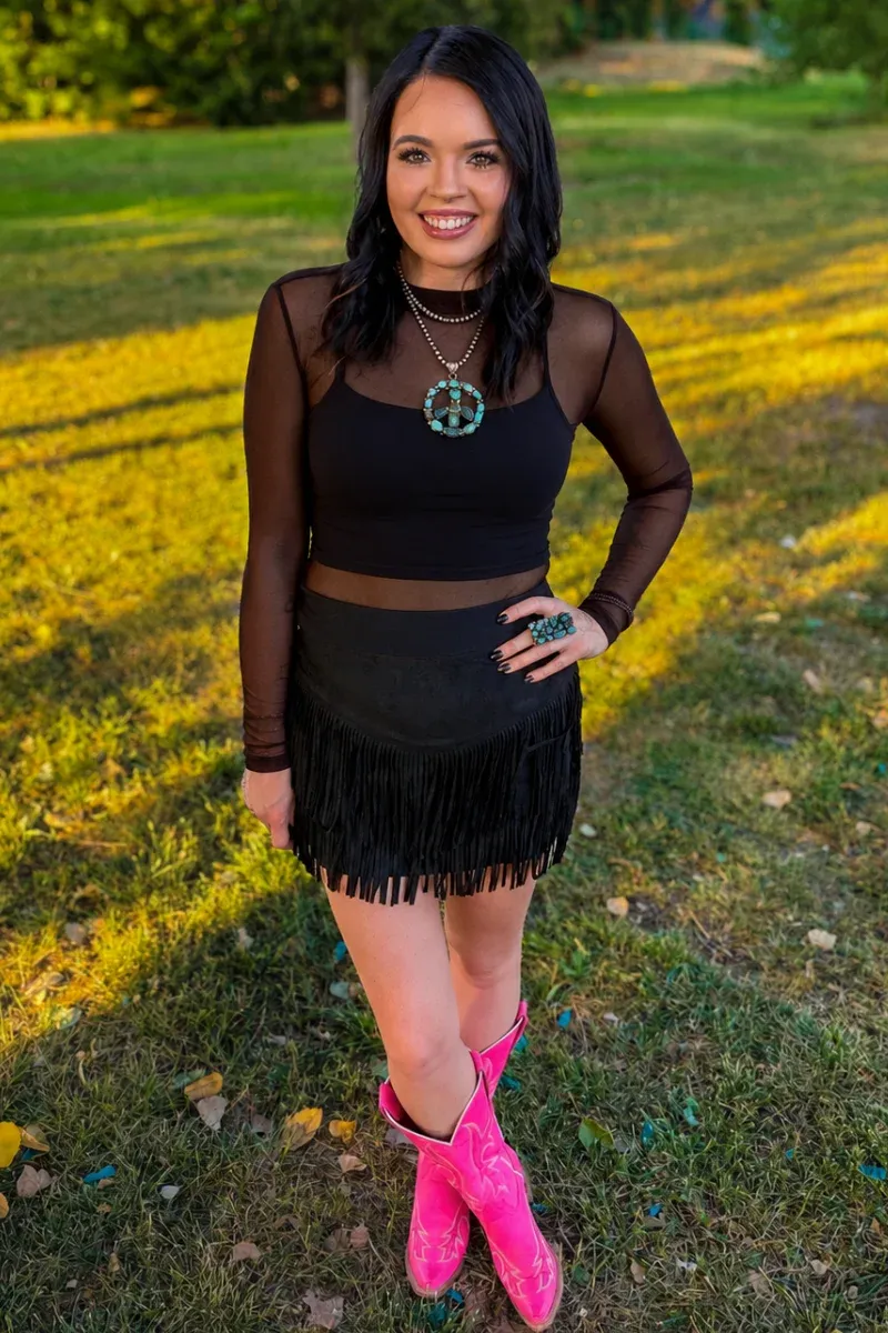 Night Sky Mesh Top