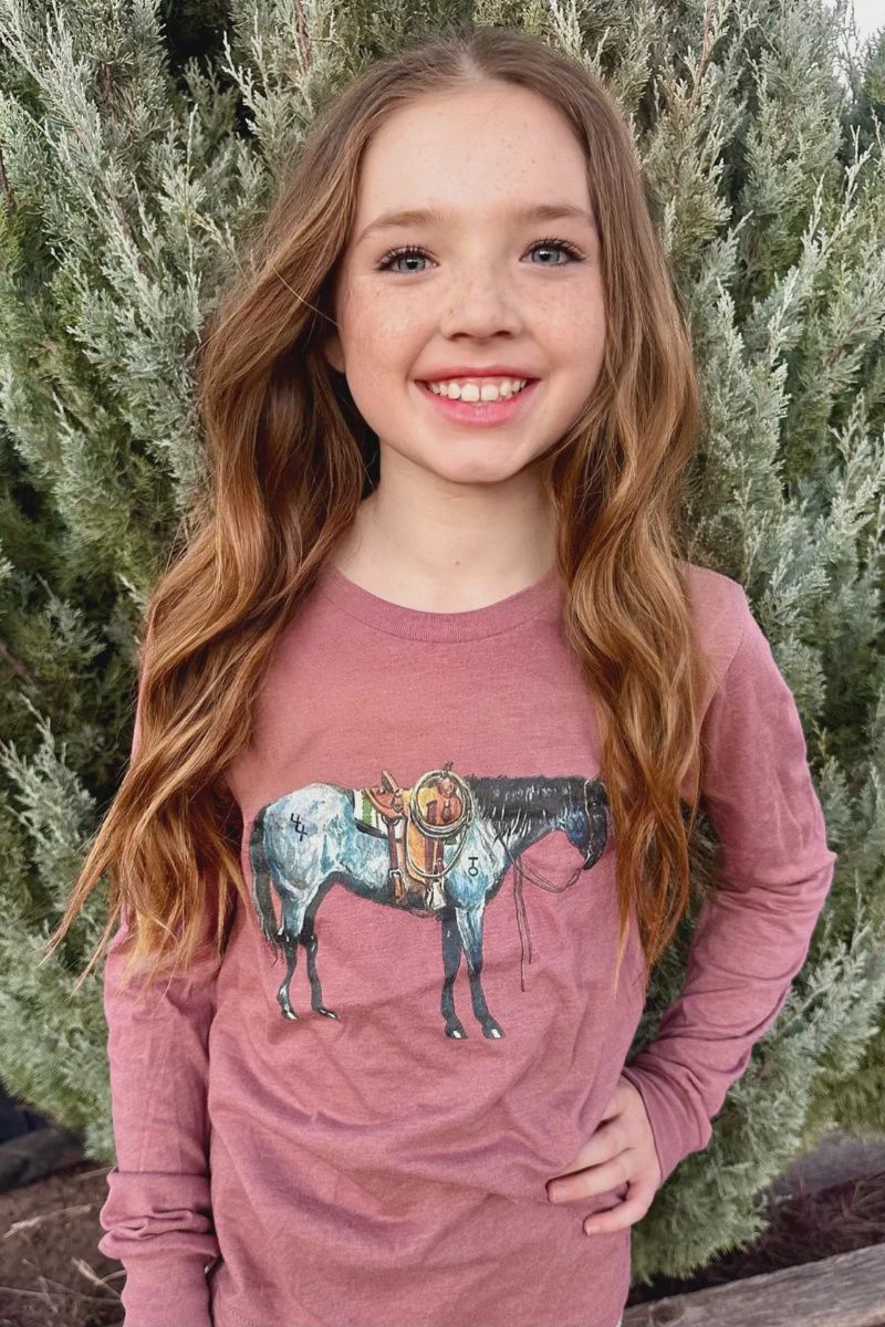Blu Roan Belle Long Sleeve Tee - Toddler and Youth