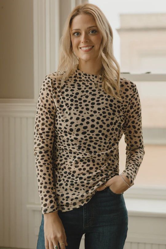 Speckled Dune Mesh Top