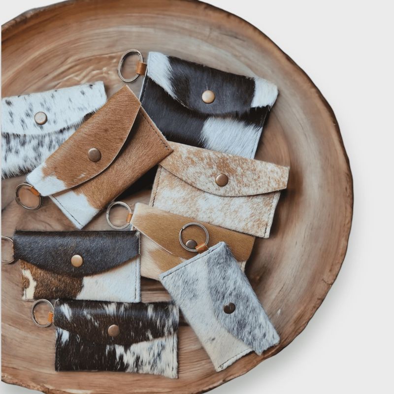 Cowhide Card/Credit Card Holder/Key Chain