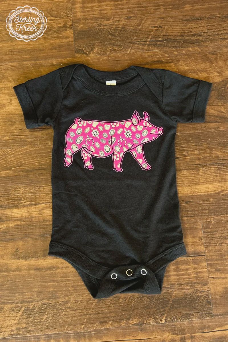 Concho Pig Baby Onsie