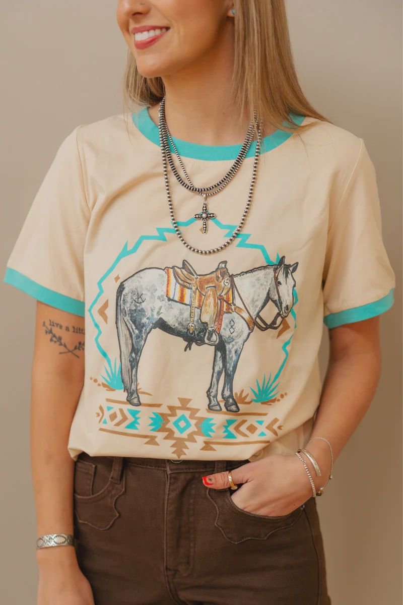 Turquoise Trail Ringer Tshirt
