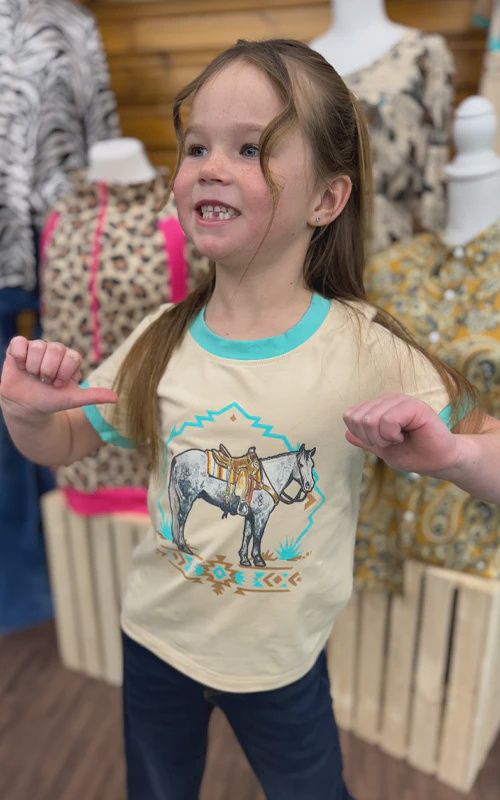 Turquoise Trail Ringer Tee - youth sizes