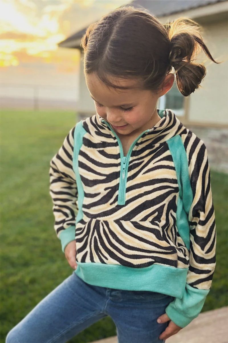 Desert Stripe Turquoise Pullover - youth sizes