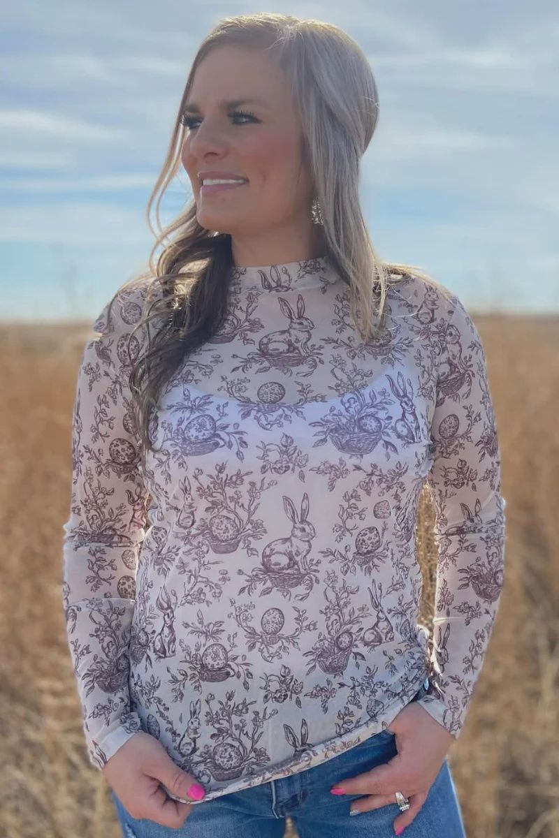 Cottontail Garden Mesh Top