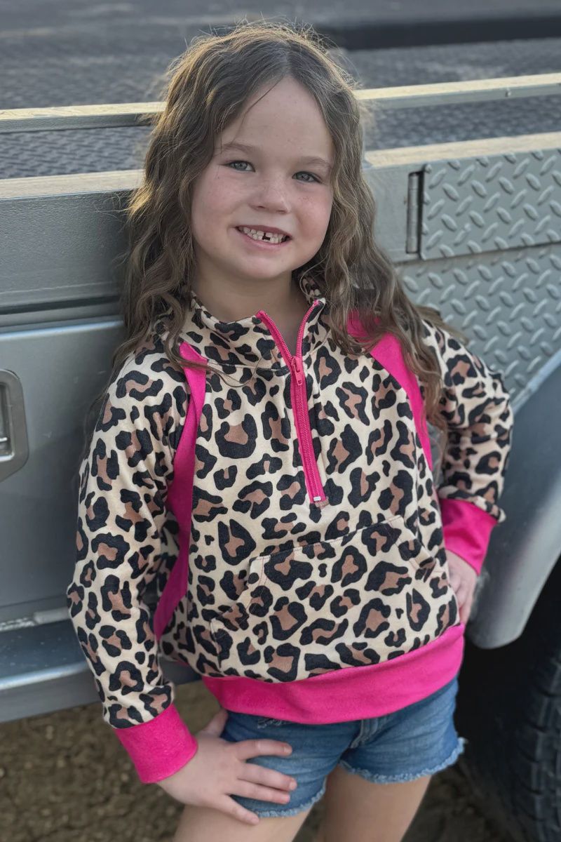 Hotshot Cowgirl Pullover in Hot Pink - Youth Sizes