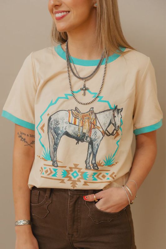 Turquoise Trail Ringer Tshirt