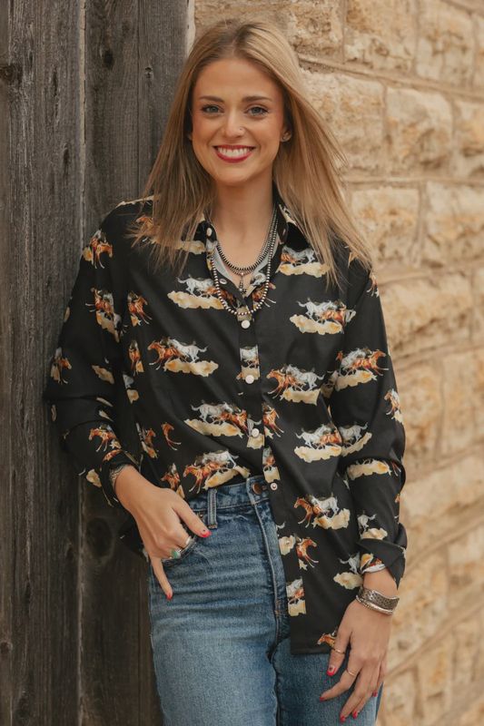 Painted Mare Button Up Show Shirt