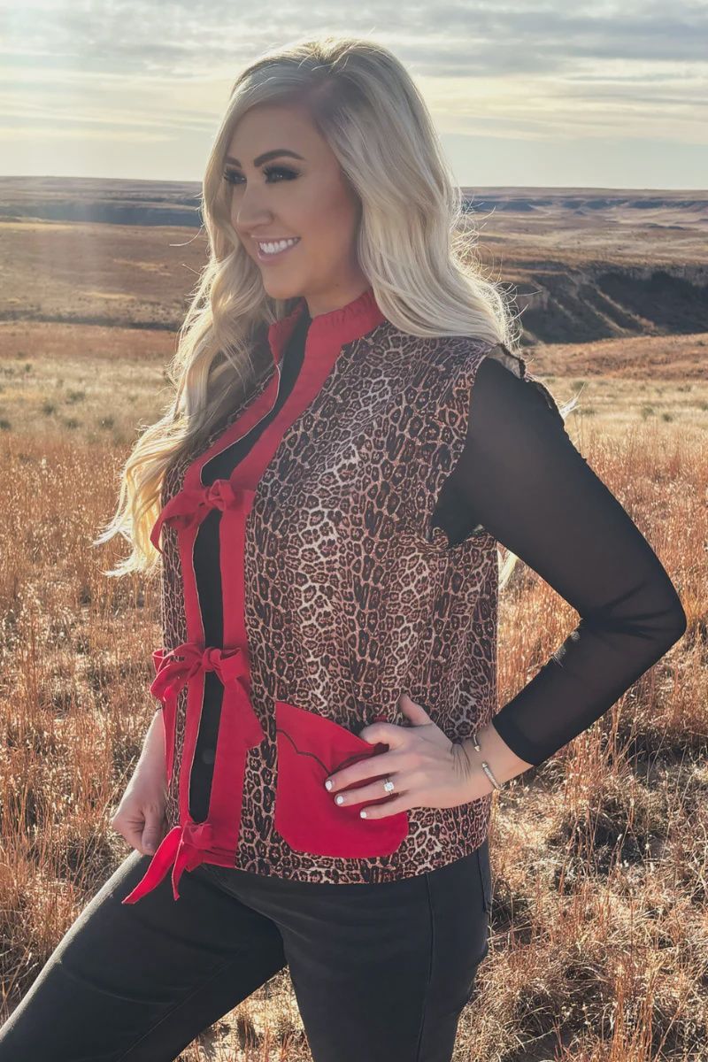 Red Dust Leopard Vest