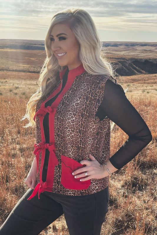 Red Dust Leopard Vest