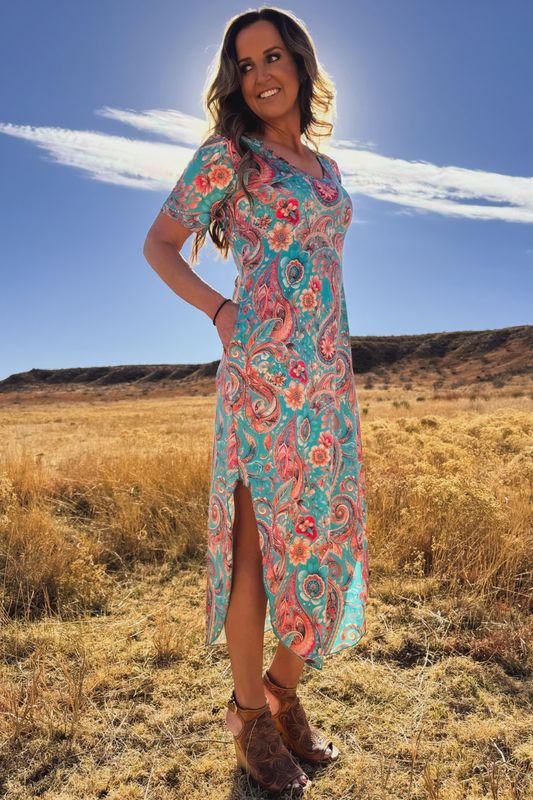 Willow Paisley Maxi Dress