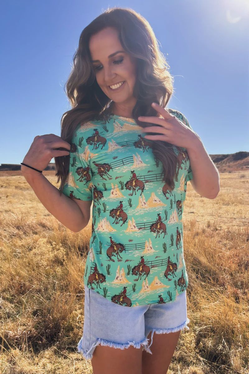 Turquoise Desert Trails Top
