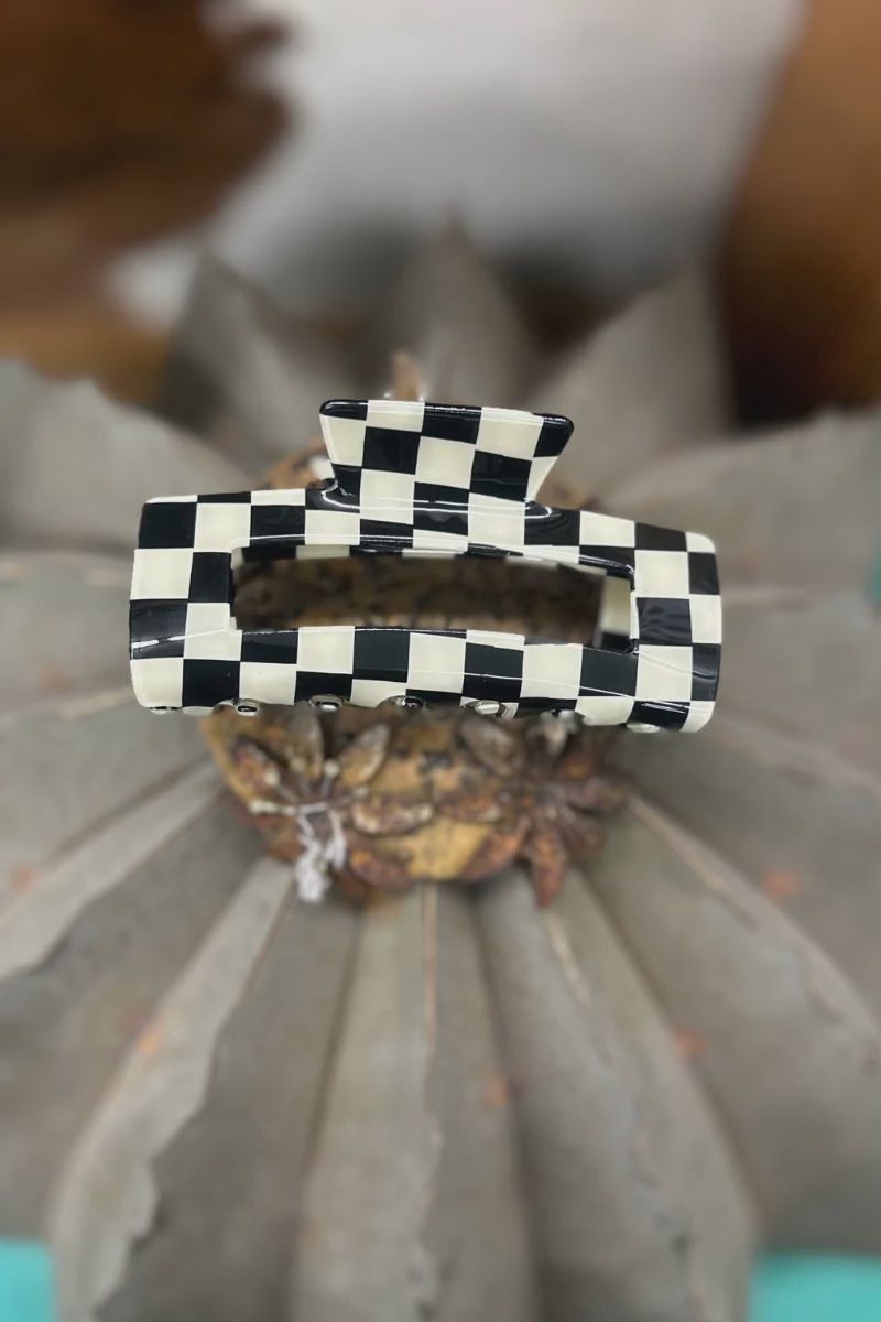 Funky Checked Hair Clip