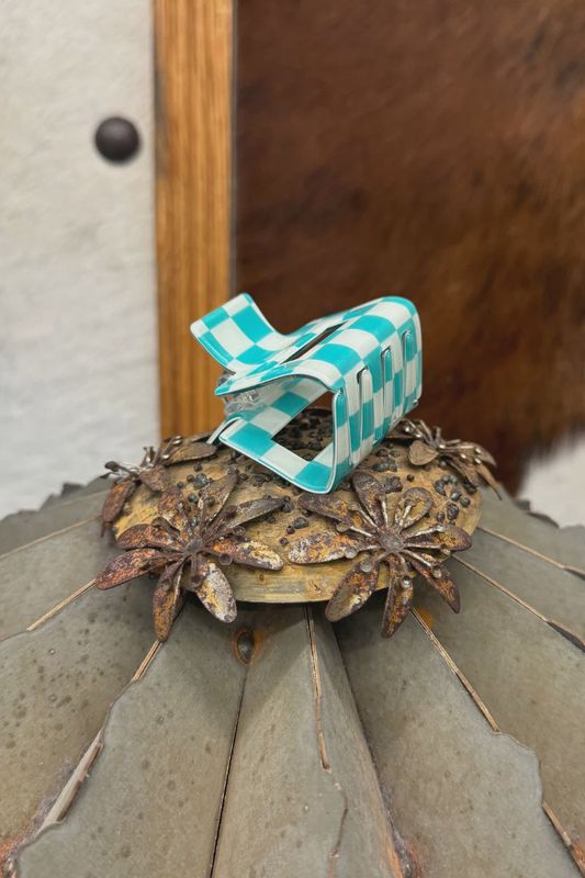 Mini Funky Hair Clip In Turquoise
