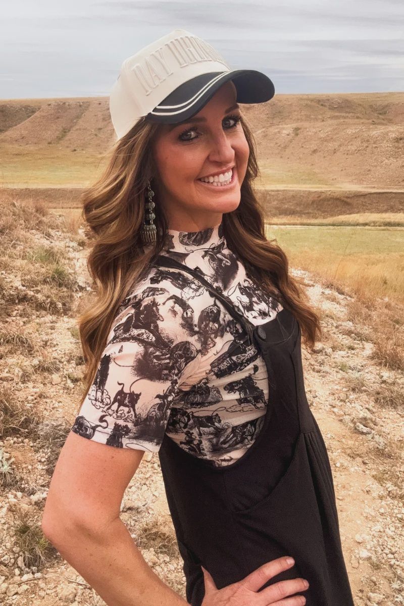 Rodeo Road Short Sleeve Mesh Top