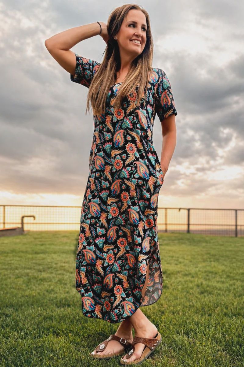 Painted Bloom Maxi Dress