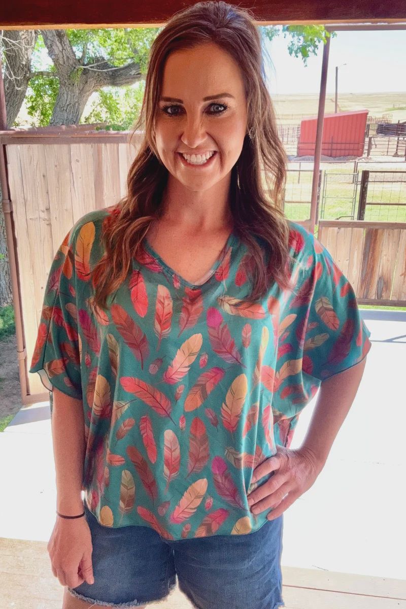 Feather Charm Top