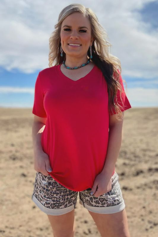 Simple Sterling Top in Red