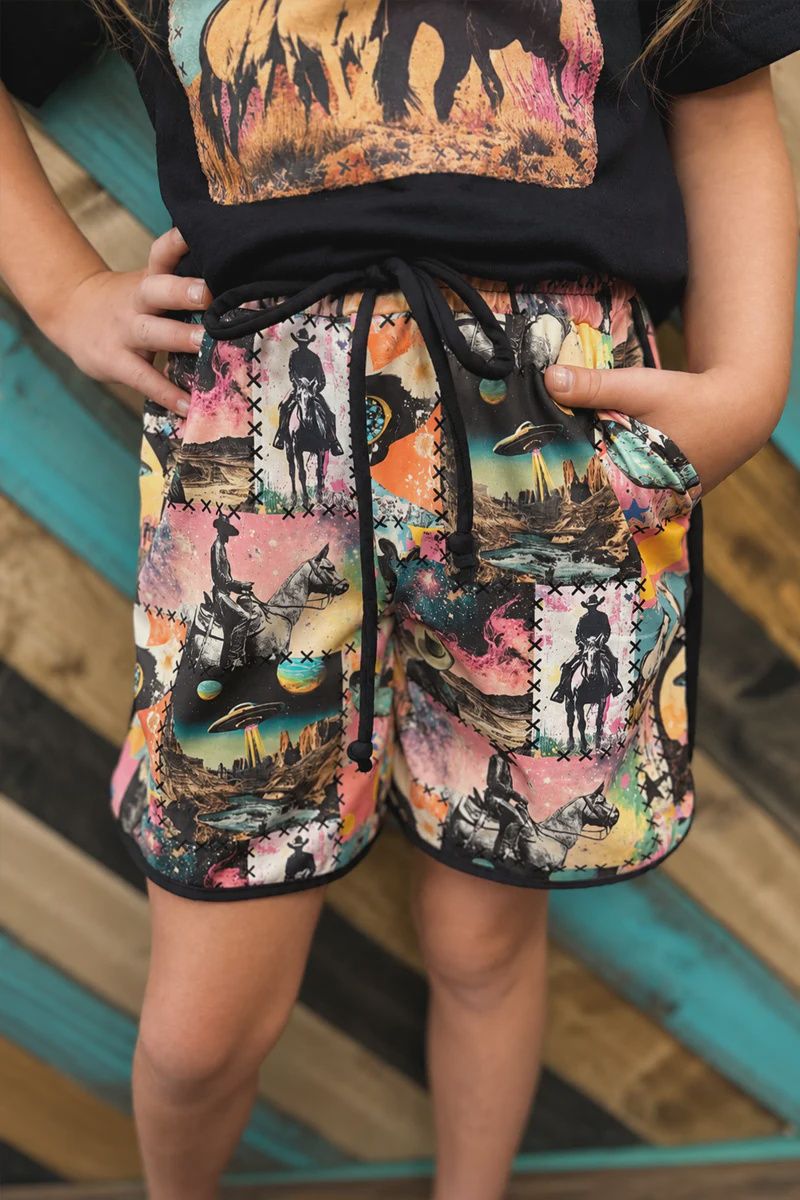 Cosmic Cowgirl Shorts - Youth Sizes