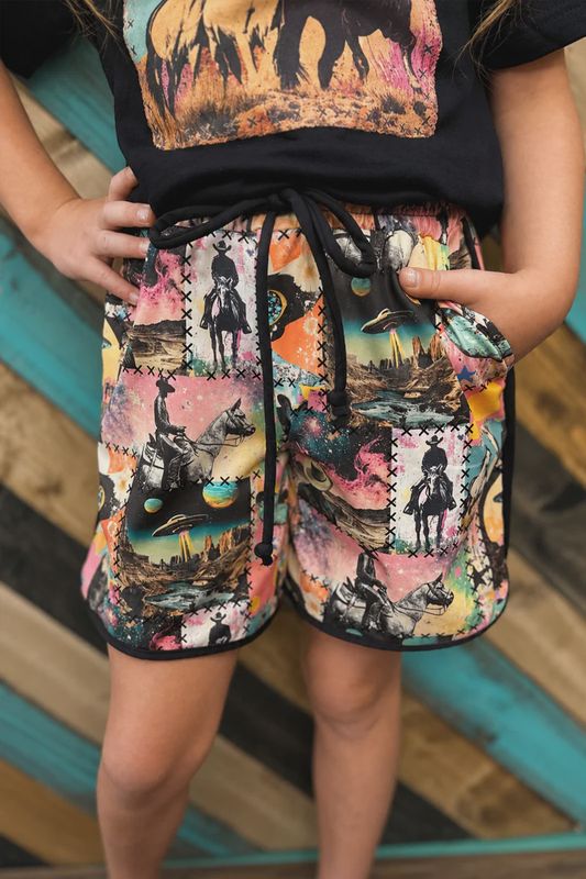 Cosmic Cowgirl Shorts - Youth Sizes