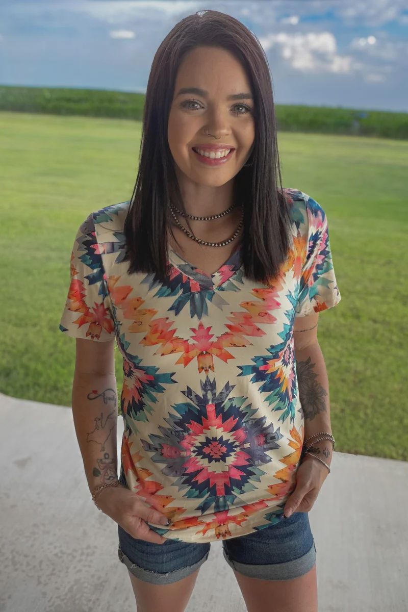 Southwest Sunburst Top