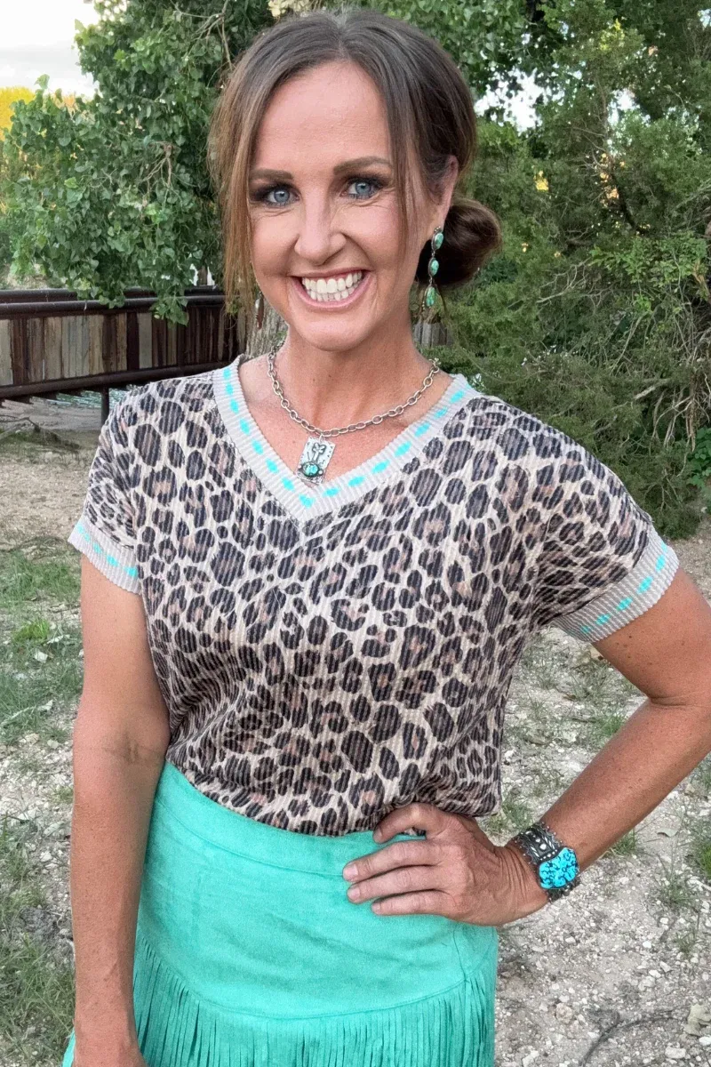 Wild West Leopard Top