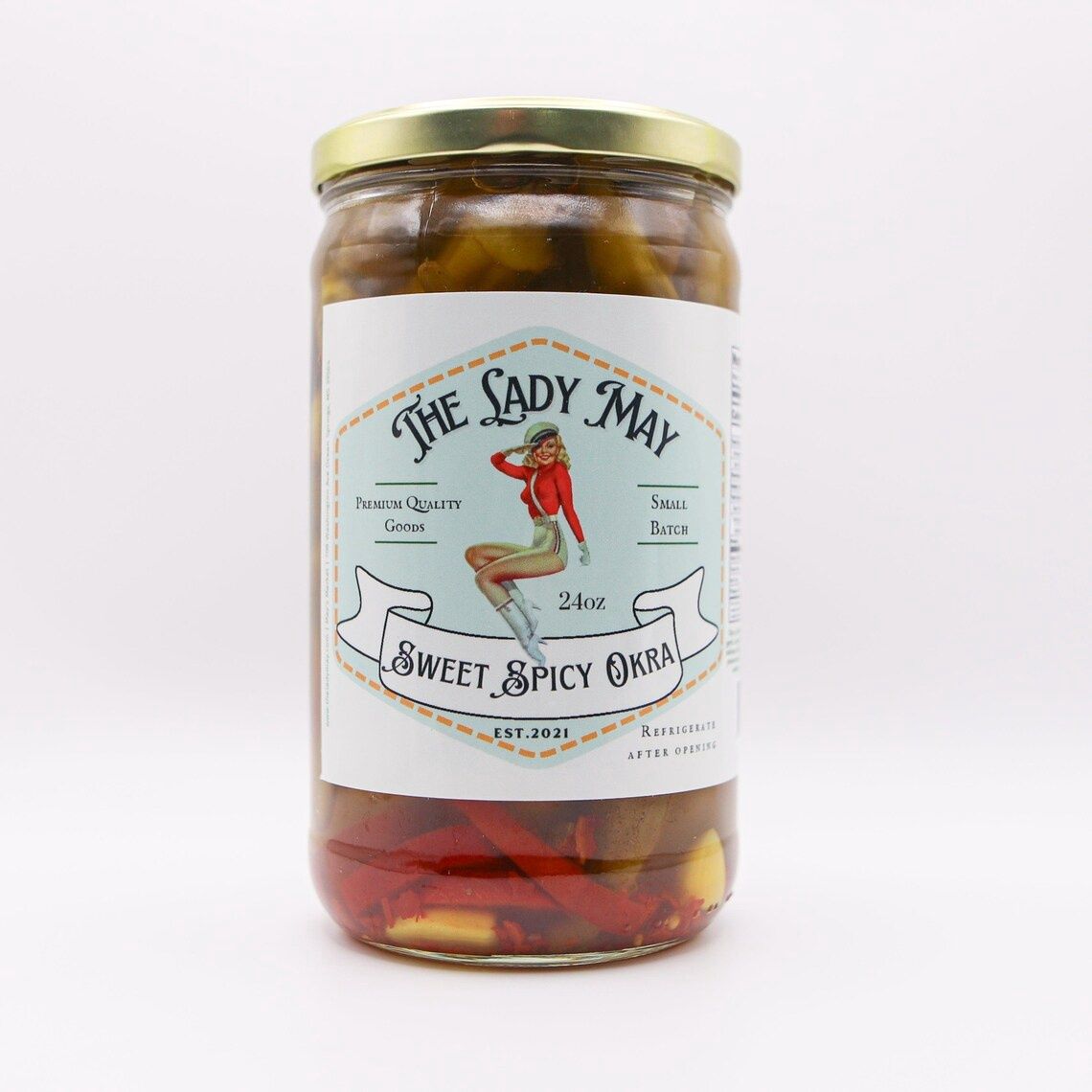 Sweet Spicy Pickled Okra