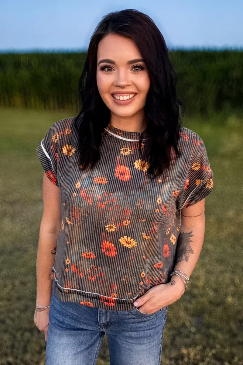 Rust Bloom Top