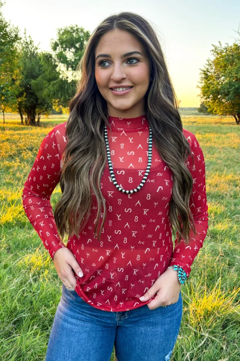 Red Dirt Branded Mesh Top