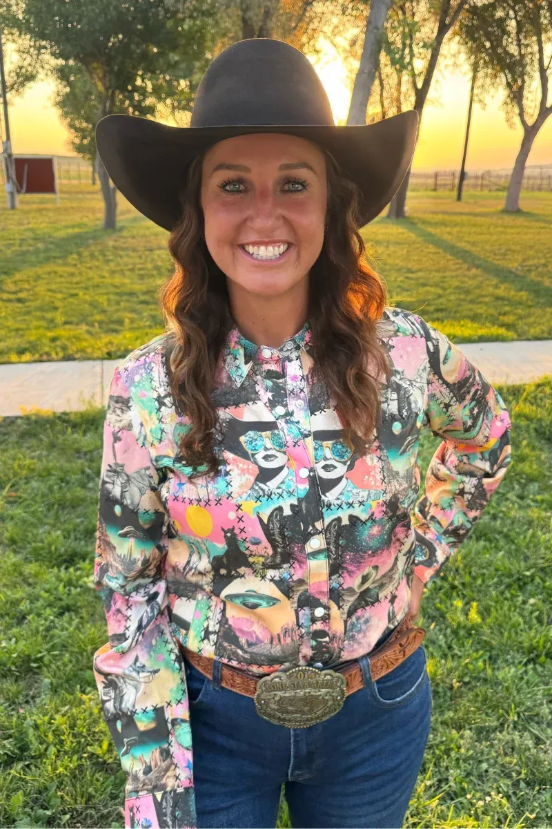 Cosmic Cowgirl Button Up